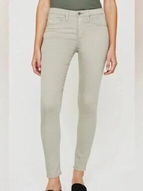 New AG Flawless Farrah Ankle Seamless High Skinny Stretch Jeans Florence Fog 25